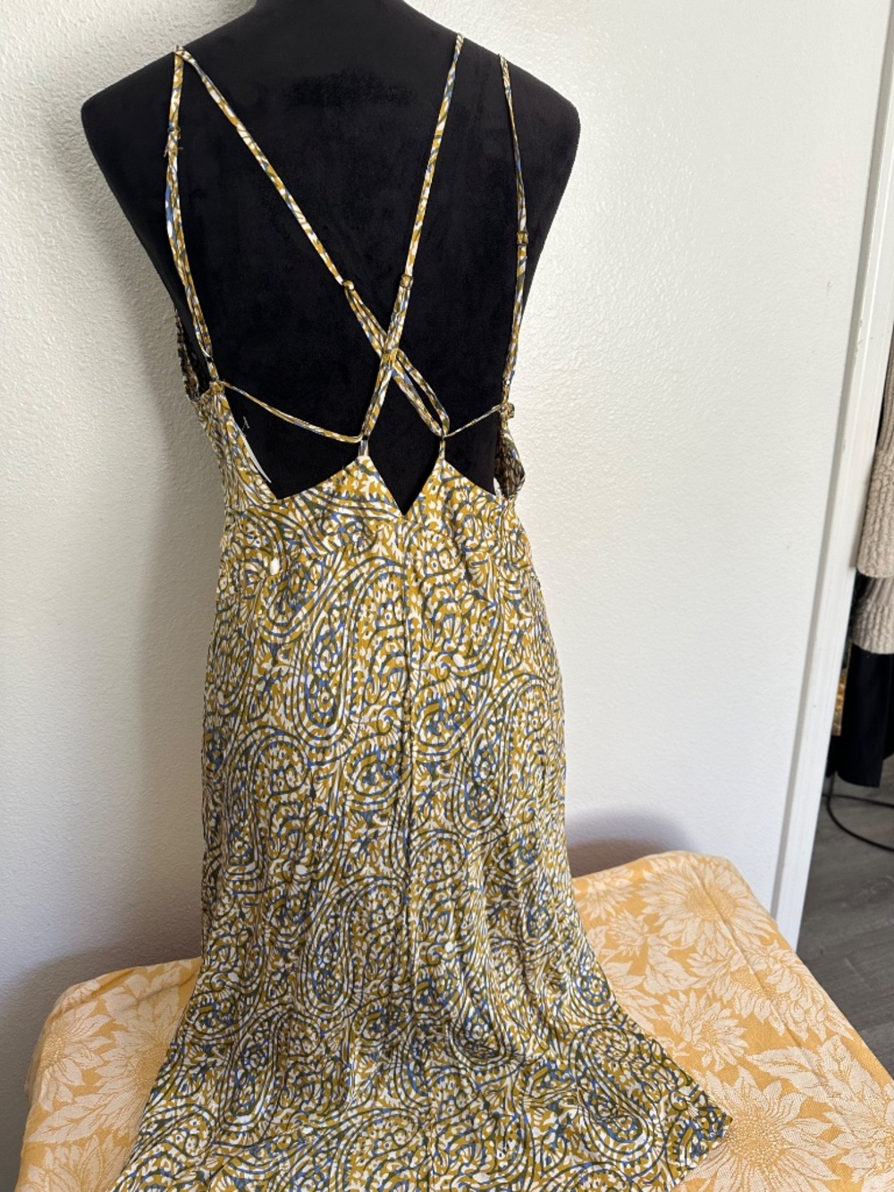 Anthropologie Lace Inset Slip Midi Dress - Picture 8 of 8